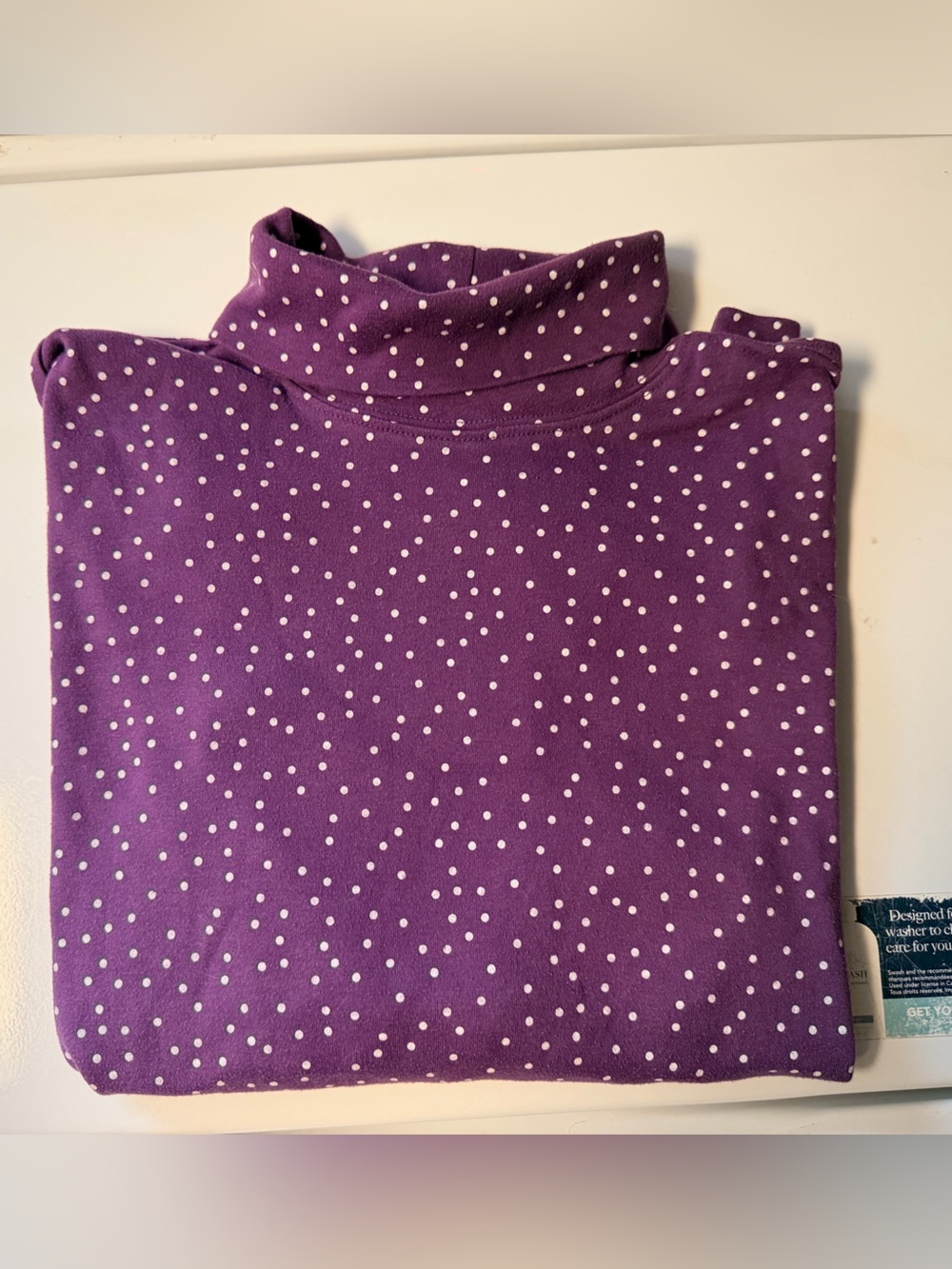 Blair Purple long sleeve with White Polka Dots
